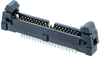 20+20 Pos. Male DIL Vertical Throughboard Conn. with Ejector -- M50-3552042 - Image