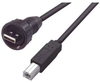 USB Cable, Waterproof Type A Male - Standard Type B Male, 2.0m -- MUS2A00001-2M