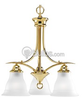 Three-Light Chandelier Fixture - P4324-10 - bulbs.com