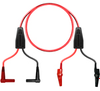 (2) R/A Shrouded Banana-(2) Alligator Clips-Red-6ft -- TC-3008RX/6 - Image