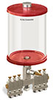 Red Color Key, Clear View Multiple Feed Manual Lubricator, 1/2 gal Acrylic Reservoir, 6 Feeds, 1/8