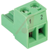Plug, Terminal Block; 12 A; 250 V; 5 mm;2 position, Screw, Pre-Printed - 70055289 - Allied Electronics, Inc.