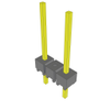 Headers, Male Pins - 612-HMTSW-202-22-L-S-400-ND - DigiKey