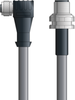 DN4110036F01 - LAPP UNITRONIC® DeviceNet Cordsets 14 & 18 AWG / 1 + 1 pair Bus - Gray PVC - M12 Female 90 deg / M12 Male Bulkhead connectors - 1m - OLFDN4110036F01 - Lapp Tannehill