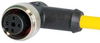 M12 A-Code 3-Pin Angled Female To Open End, 5M, Pur Yellow Jacket Harting - 51AK5480 - Newark, An Avnet Company