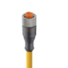 Sensor / Actuator Connector: M12 Standard, Cordset, Single ended, Straight Female, 4-pole; with Yellow TPE 22 AWG cable - RKT 4-773 - Belden Inc.