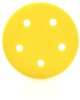 3M Hookit 28411 Yellow Disc Pad - 5 in DIA - 3/4 in Thick - 5/16 - 24 External Thread Attachment - 051141-28411 - R. S. Hughes Company, Inc.