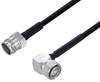 Outdoor Rated 4.3-10 Male Right Angle to 4.3-10 Female Low PIM Cable 48 Inch Length Using SPO-250 Coax Using Times Microwave Parts - PE3C6332-48 - Pasternack