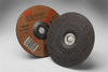 3M Aluminum Oxide Depressed-Center Wheel - 24 Grit Very Coarse Grade - 7 in Diameter - 7/8 in Center Hole - Thickness 1/4 in - 92313 -- 051135-92313 - Image