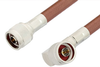 N Male to N Male Right Angle Cable 60 Inch Length Using RG393 Coax, RoHS - PE3255LF-60 - Pasternack
