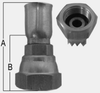 SHF91 SERIES STAINLESS STEEL SWIVEL FEMALE BSP 60° CONE -- SHF91-04-04BSP - Image