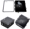 14x12x06 Polycarbonate Weatherproof Outdoor IP66 NEMA 4X Enclosure, DIN Rail Mount Clear Lid Black -- TEBWPC141206-000DR - Image