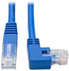 Right-Angle Cat6 UTP Patch Cable (RJ45) - 1 ft., M/M, Gigabit, Molded, Blue -- N204-001-BL-RA