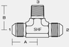 2601 - MALE JIC 37° x MALE JIC 37° x MALE NPT TEE -- 2601-04-04-02 - Image