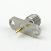 SMA Female (Jack) Connector Solder Cup Terminal 2 Hole Flange (Panel Mount), Solder, Passivated Stainless Steel Body, Length 0.58 In - SC7485 - Fairview Microwave Inc.