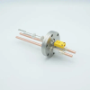 Thermocouple-Power Feedthrough, 1 Pair Type K, w/ Miniature TC Connector, 5000 Volts, 150 Amps, 2 Pins, 2.75″ Conflat Flange - A0458-2-CF - MPF Products, INC.