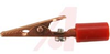 ALLIGATOR CLIP, SOLID COPPER, WITH BARREL, SCREW , HANDLE, 10 AMP, RED - 70062231 - Allied Electronics, Inc.