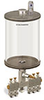Levelux Clear View Multiple Feed Manual Lubricator, 1/2 gal Pyrex Reservoir, 5 Feeds, 1/8