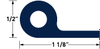 60 Durometer Fluorosilicone Profile P Strips and J Seals -- PR19491 - Image