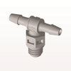 Threaded T Connector, Barbed, Natural - MT3 - Qosina Corp.