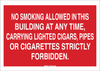 Brady B-401 High Impact Polystyrene Rectangle Red Smoking Not Permitted Sign - 10 in Width x 7 in Height - 25122 - 754476-25122 - R. S. Hughes Company, Inc.