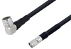 N Male Right Angle to Reverse Polarity TNC Male Cable 48 Inch Length Using LMR-400 Coax with HeatShrink - PE3W06290/HS-48 - Pasternack