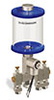 Blue Color Key, Clear View Multiple Feed Electro Lubricator, 1 pt Pyrex Reservoir, 3 feeds, 1/8