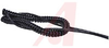 Cord, Retractile; 5; 0.165 in.; 12 in.;28 AWG; 120 V (Max.); 0.5 A; Black - 70195119 - Allied Electronics, Inc.