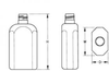 PET and HDPE Plastic Bottles -- FACETED OVAL-PVC-2 oz-600203-20-415