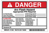 Write-On Arc Flash Labels (Danger) - 121080 - Brady Corporation