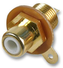 White Chassis Mount Gold Plated Phono (Rca) Female Jack; No. Of Contacts Multicomp Pro - 67Y9864 - Newark, An Avnet Company