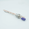 Thermocouple-Power Feedthrough, 1 Pair Type E, w/ Miniature TC Connector, 5000 Volts, 30 Amps, 2 Pins, 0.75″ Dia Stainless Steel Weld Adapter - A0442-7-W - MPF Products, INC.