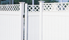 Privacy Vinyl Fence - Arlington with Lattice Accent - CertainTeed Corporation