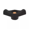 Female Wing Knob; Threaded Insert/Through Hole, Flared, Red -- DK-239 - Image