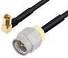 SMA Male to SSMC Plug Right Angle Cable 18 Inch Length Using PE-SR405FLJ Coax - PE3C4484-18 - Pasternack