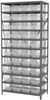 Akro-Mils Shelfmax 6500 lb Adjustable Clear Gray Powder Coated Steel 22 ga Open Adjustable Fixed Shelving System - 40 Bins - 6500 lb Total Capacity - AS1879088SC - AS1879088SC - R. S. Hughes Company, Inc.