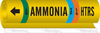 Brady B-689 Black / Blue / Green / White on Yellow Polyester Wrap-Around Pipe Marker - 1 1/4 in Character Height - Printed Msg = AMMONIA - 57990 - 754476-57990 - R. S. Hughes Company, Inc.