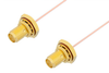 SMA Female Bulkhead to SMA Female Bulkhead Cable 24 Inch Length Using PE-034SR Coax - PE3520-24 - Pasternack