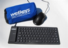 Combo Flexible Notebook-size USB Keyboard, Mouse and Case -- CPWKFC85B - Image