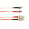 1-m, ST-SC, 50-Micron, Multimode, Plenum, Red Fiber Optic Cable -- FOCMP50-001M-STSC-RD - Image