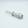 MS High Voltage Series, Multipin Feedthrough, 7 Pins, 12,000 Volts, 7.5 Amps per Pin, 0.05″ Moly Conductors, 1.18″ QF / KF Flange - A6081-1-QF - MPF Products, INC.