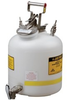 Justrite White Polyethylene 5 gal Safety Can - 20 in Height - 12 in Overall Diameter - 697841-10232 - 697841-10232 - R. S. Hughes Company, Inc.