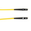 1-m, MTRJ - MTRJ, 50-Micron, Multimode, Plenum, Yellow Fiber Optic Cable -- FOCMP50-001M-MTMT-YL - Image