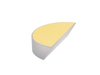 D-shaped Mirror, Gold, Fused Silica, 25.4 mm, λ/10, 650-20,000 nm -- 10DD20ER.4 - Image