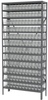 Akro-Mils Shelfmax 6500 lb Adjustable Clear Gray Powder Coated Steel 22 ga Open Adjustable Fixed Shelving System - 144 Bins - 6500 lb Total Capacity - AS1279110SC - AS1279110SC - R. S. Hughes Company, Inc.