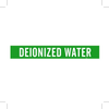Brady B-946 White on Green Vinyl Self-Adhesive Pipe Marker - 2 1/4 in Height - 2 in Character Height - 14 in Length - Printed Msg = DEIONIZED WATER - 7073-1 - 754476-90070 - R. S. Hughes Company, Inc.