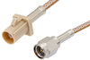 SMA Male to Beige FAKRA Plug Cable 12 Inch Length Using RG316 Coax - PE39343I-12 - Pasternack