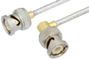 BNC Male to BNC Male Right Angle Cable 48 Inch Length Using PE-SR402FL Coax - PE35580-48 - Pasternack