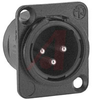 XLR Receptacle; Male; Nickel; Silver; 1.024 in. - 70088522 - Allied Electronics, Inc.