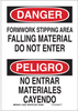 Brady B-302 Polyester Rectangle White Construction Site Sign - 7 in Width x 10 in Height - Laminated - Language English / Spanish - TEXT: DANGER / PELIGRO - 125237 - 754473-72866 - R. S. Hughes Company, Inc.